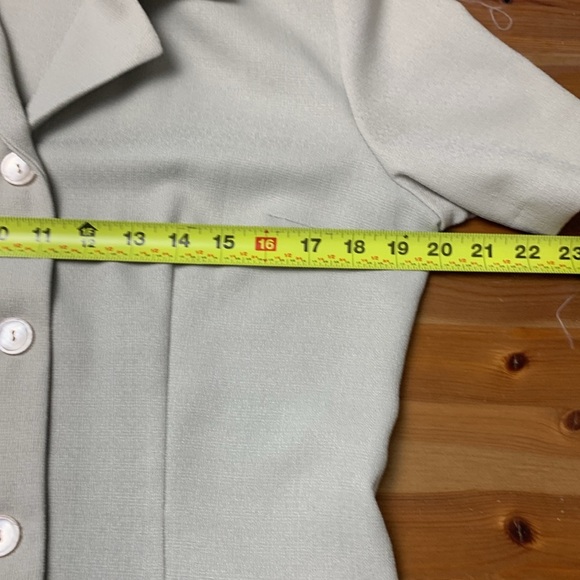 Premier Collection Vintage Office Top, Wrinkle Free Rayon, Lighter Weight, Cream - Picture 8 of 12